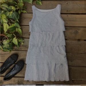Gray Sleeveless Tiered Dress